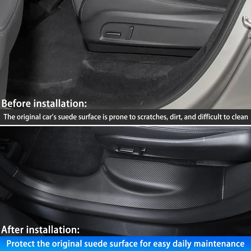 For Tesla Model YL Launch 2026 Front Rear Door Sill Guards TPE Inner Protector Cover Plate Trim Anti-Dirty Bumper Welcome Pedal