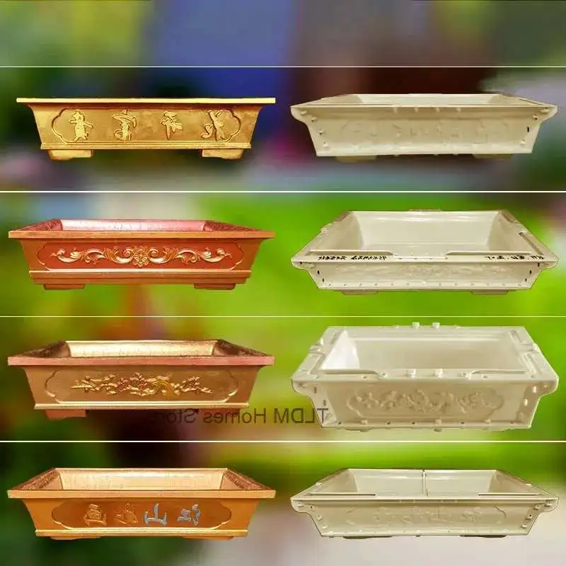 ABS Plastic Concrete Vase Mold Garden Decoration Durable Outdoors Bonsai DIY New Chinese Gardening Flower Pot Mould T