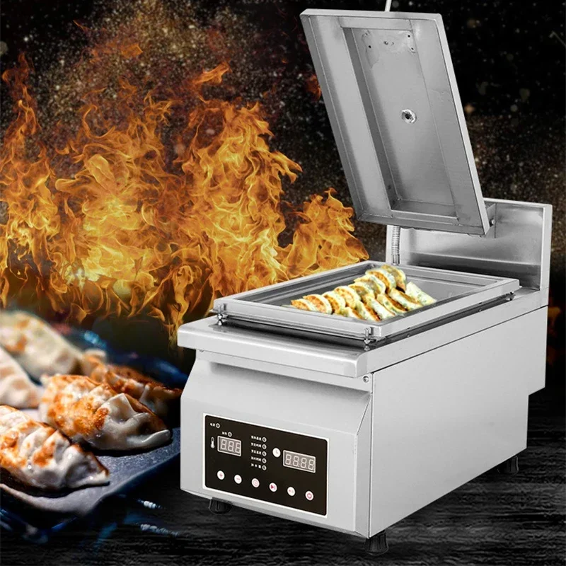 Smart Temperature Control Non-Stick    Automatic Pan-Fried Dumpling & Bun Machine, Single/Double Head
