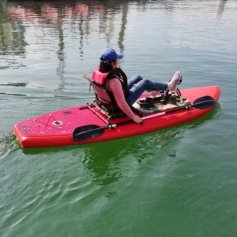 Inflatable Stand up Paddle Board  Pedal Drive System Comes With Everything You Need