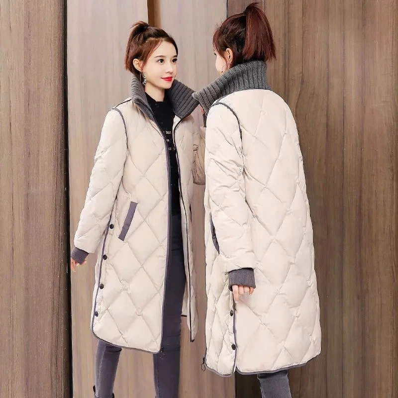 Veste rembourrée en coton pour femme, Parka mi-longue, manteau coréen, vêtements d'extérieur, nouvelle collection hiver