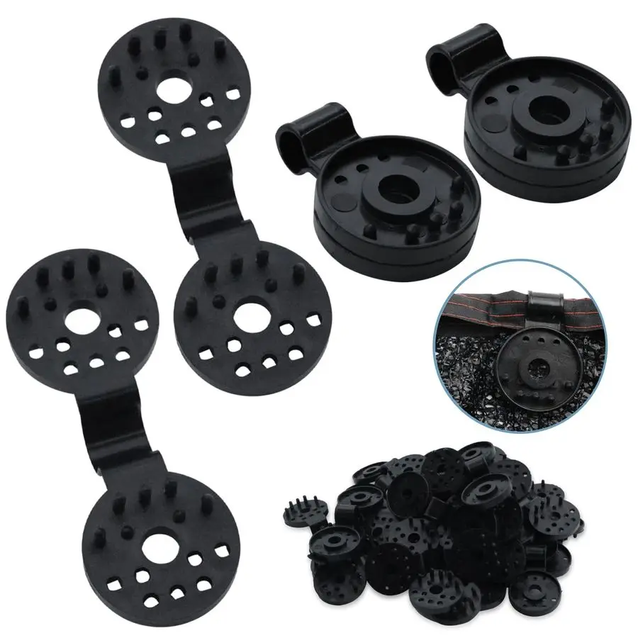

PCS Shade Cloth Plastic Clips, Sun Shade Cloth Heavy Duty Lock Grip, Black Round Shade Fabric Fixing Clamp Clips for Sunblock Ne