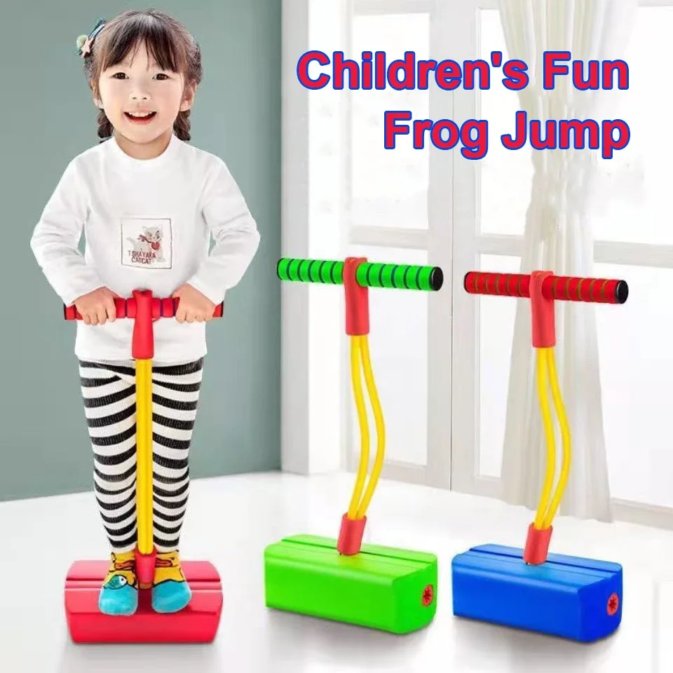 Children Growing Bounce Sense Training Pogo Stick Jumper Tall Foam Frog Toy Jumping Stilts Shoes Grow Taller Balance Outdoor Toy