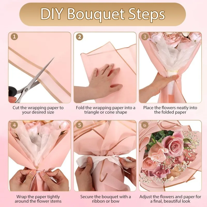 【20 Pcs Bouquet Wrapping Paper Set】Florist Tissue Paper for Flower Arrangements, Gift Wrapping, Craft Decor,Party Decor