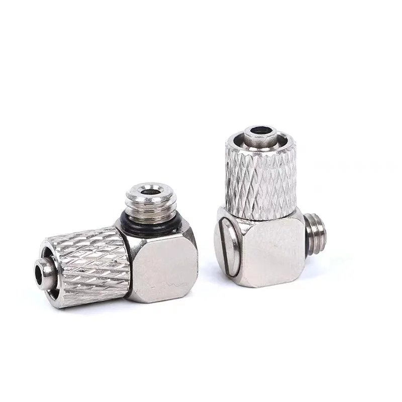 5Pcs Male Thread M3 M4 M5 M6 Air Tube 3mm 4mm 6mm OD Mini Pneumatic Pipe Connector Screw Through Quick Fitting Fast Twist Joint