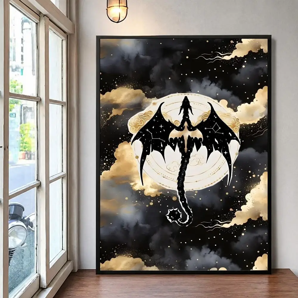 Book Fantasy F-Fourth Wing Poster Self-Stick Bedroom Dorm Office Gaming Room Studio Decor Gift