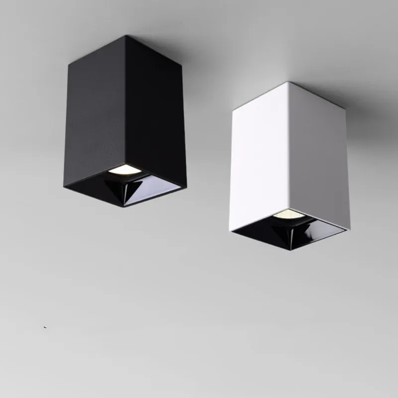 surface mounted square dimmable COB downlight 7W 9W 12W 15W 20W LED ceiling spotlight AC110-220V surface light indoor lighting