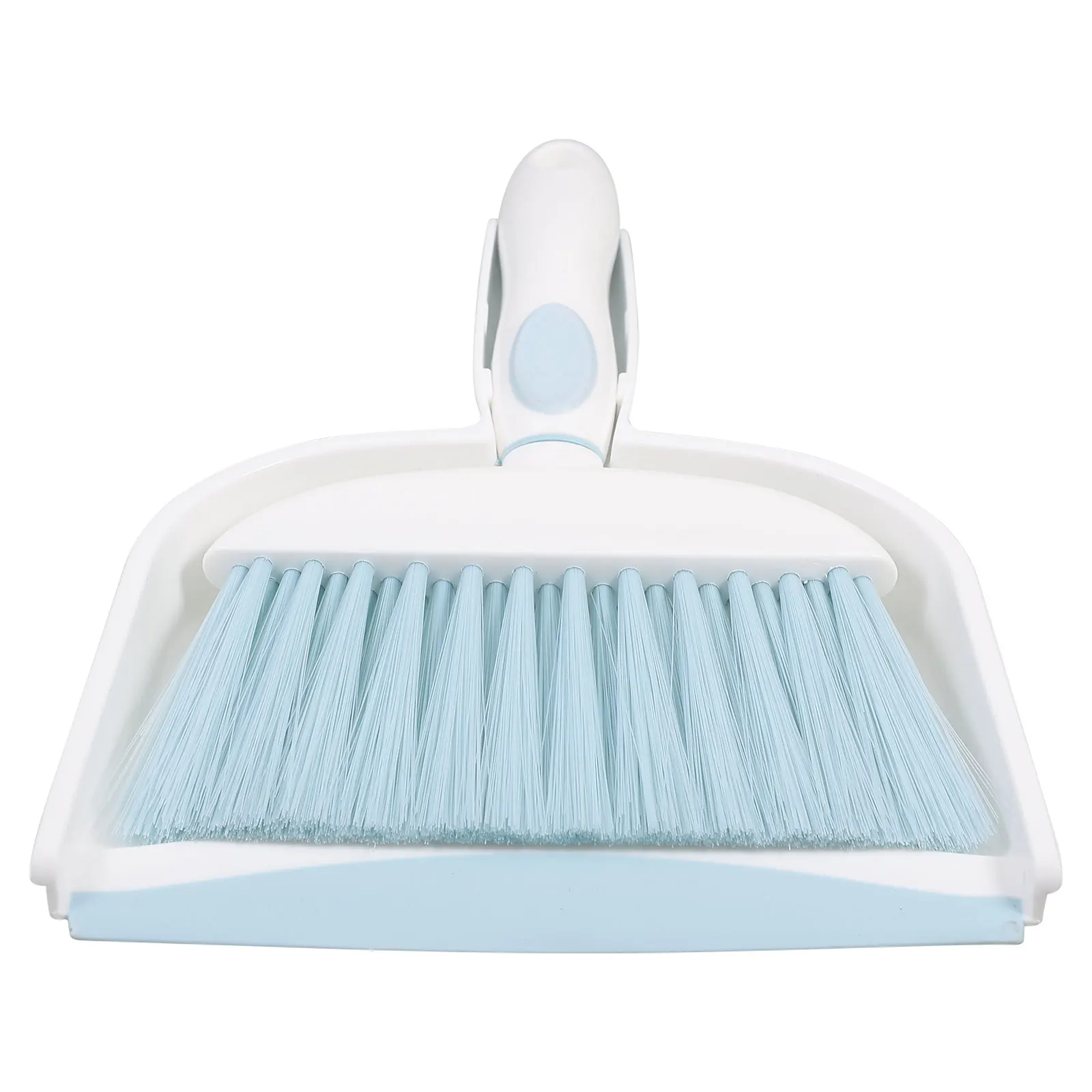 

Mini Hand Broom Pan Set Blue Integrated Design Gentle Bristles for Furniture Floor Protection Ideal for Camping Travel Office