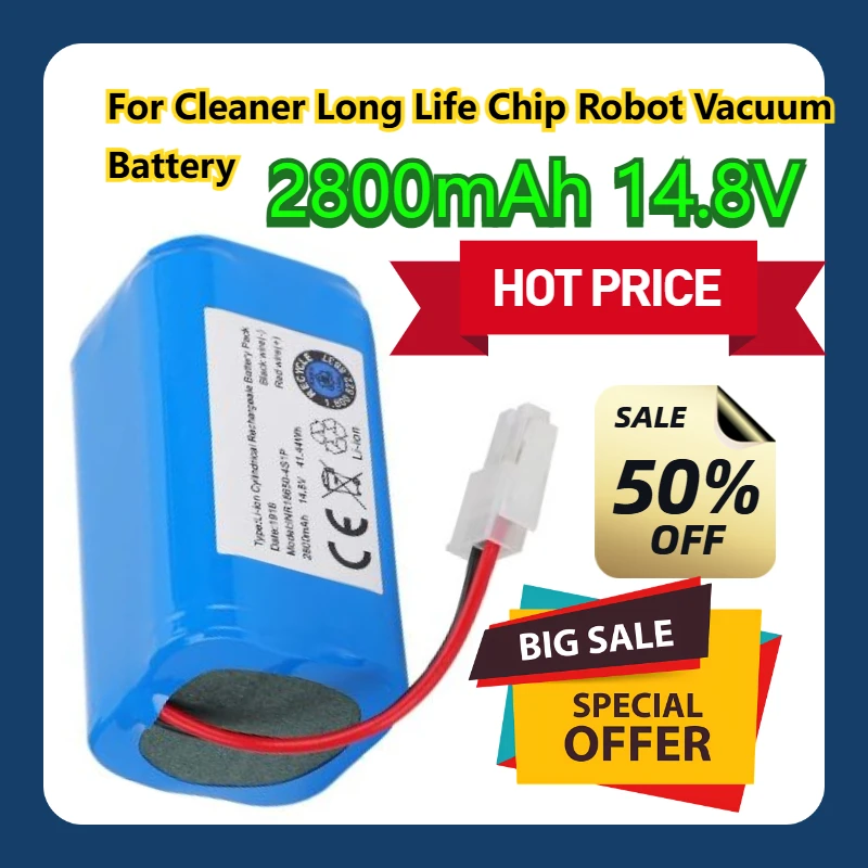 

For Cleaner Long Life Chip 2800mAh 14.8V Robot Vacuum Battery