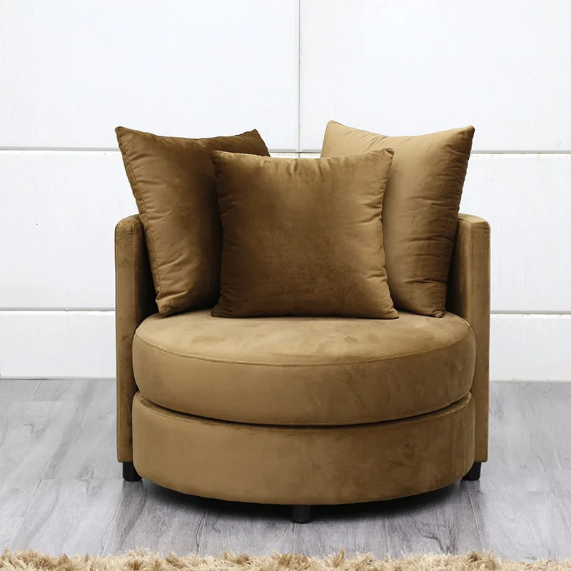 كرسي ترفيهي خلفي من الفلانيل عالي الجودة، كرسي بذراعين ناعم لفندق صالون التجميل، كرسي أريكة كسول