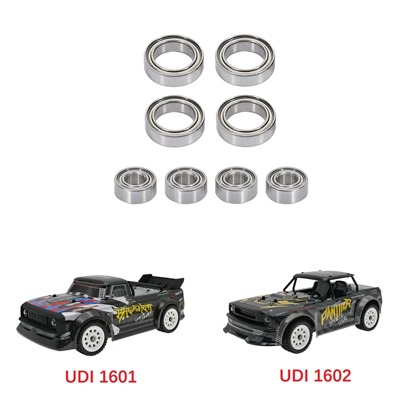 Jeu de roulements à billes pour voiture RC, pièces de rechange, accessoires, SG1603, SG1604, Xenon 1603, UDIRC, UD1601, UD1602, UD1603, UD1604, 1/16, 8 pièces