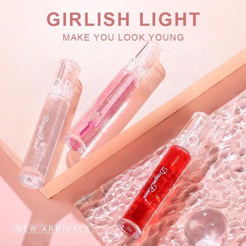 6 สีลิปกลอสผลไม้ชุ่มชื่น Hydrate Lip Oil การแสดงสีใช้งานง่ายยาวนานกันน้ําแฟชั่นขายร้อนลิปสติก