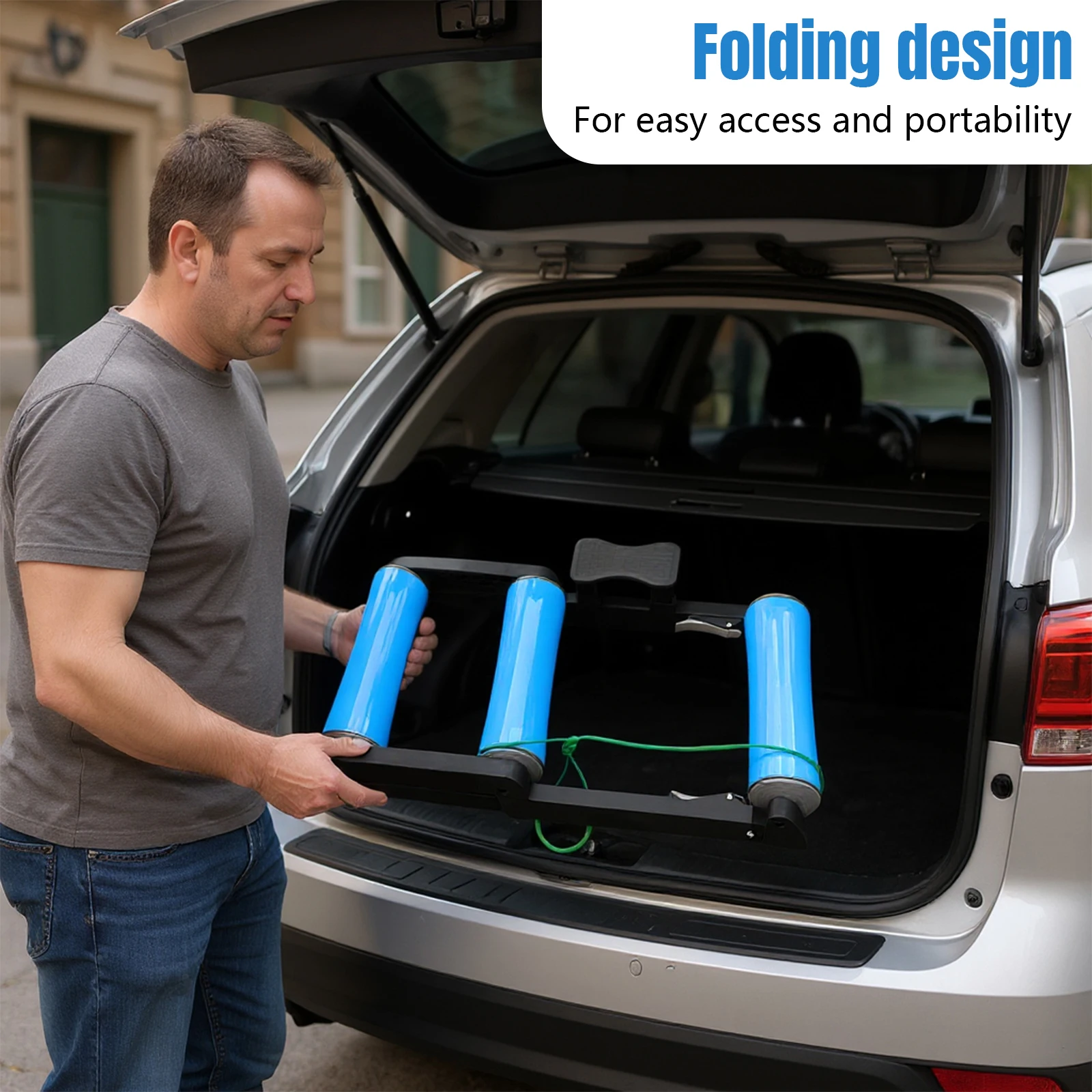 

Anti-Slip Professional Training Platform Foldable Roller Cycling Platform Detachable Racing & Strength Training Equipment