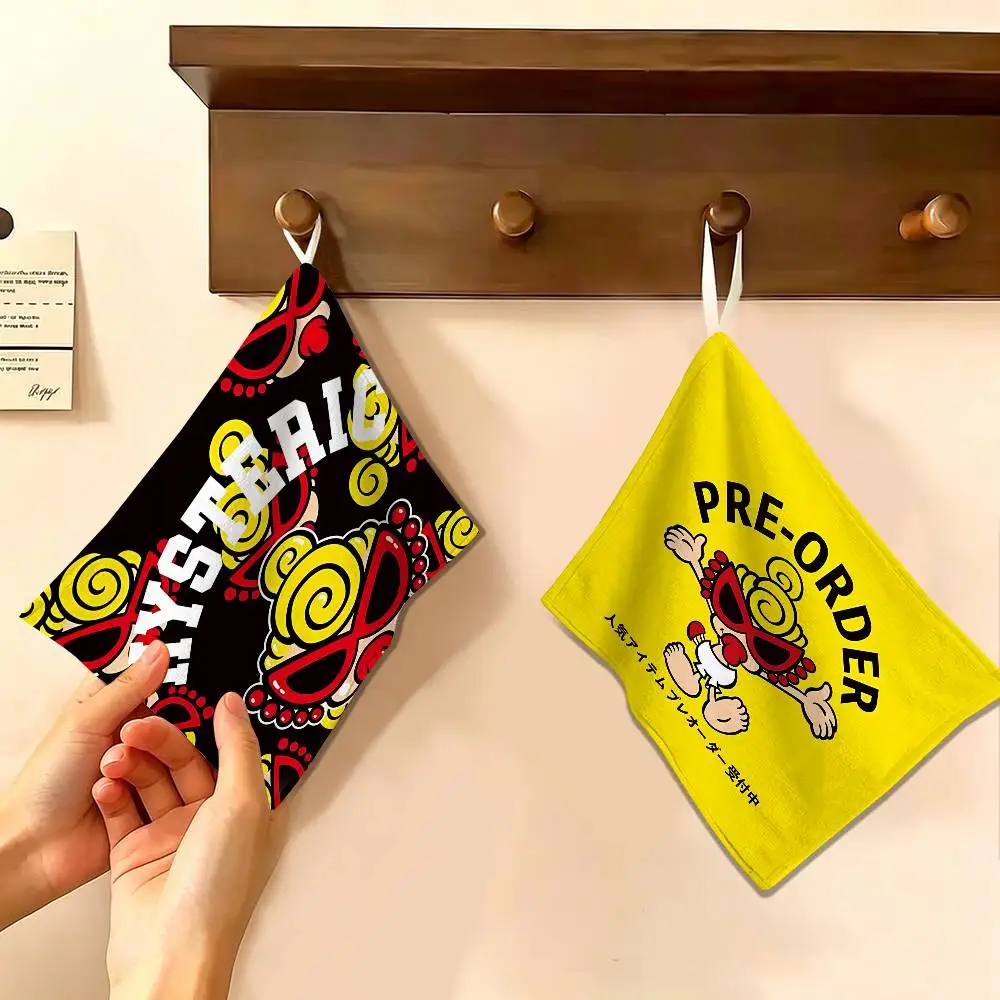 Cute luxurious H-hysteric LOGO M-mini Hanging Polyester Cotton Towel, Reusable Wiping Cloth, Wear Resistant for Kitchen Sink