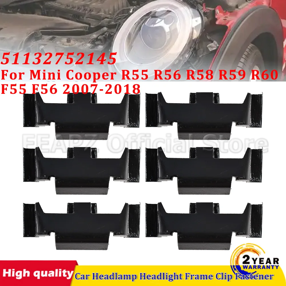 Car Headlamp Headlight Frame Clip Fastener For Mini Cooper R55 R56 R58 R59 R60 F55 F56 2007-2018 51132752145 Auto Clips