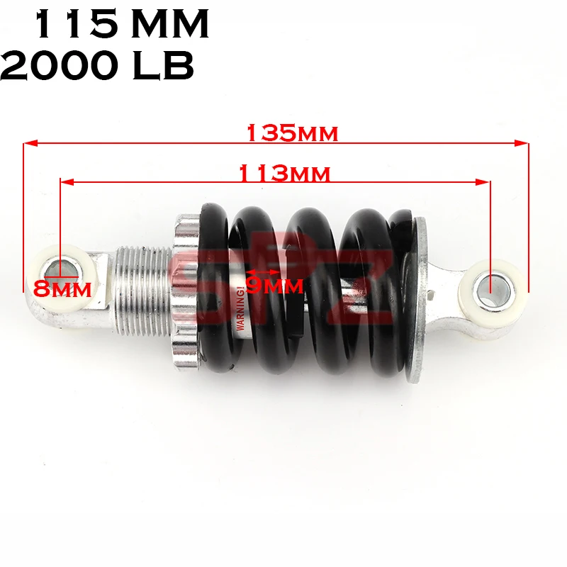 

115mm 2000lb Bike Spring Shocks Absorber Suspension Damper Bike Bicycle Mtb Dh Rear Shock Cycling Parts