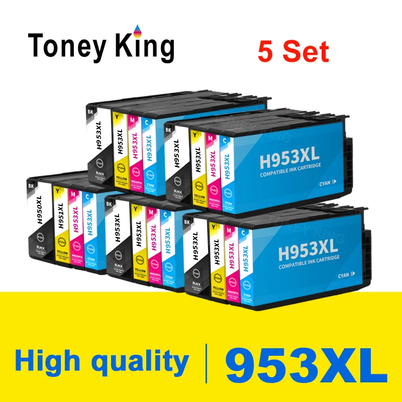 

Toney King 953XL Printer Ink Cartridge Compatible For HP OfficeJet Pro 7740 8210 8218 8710 8715 8718 8719 8720 8725 8728 Printer