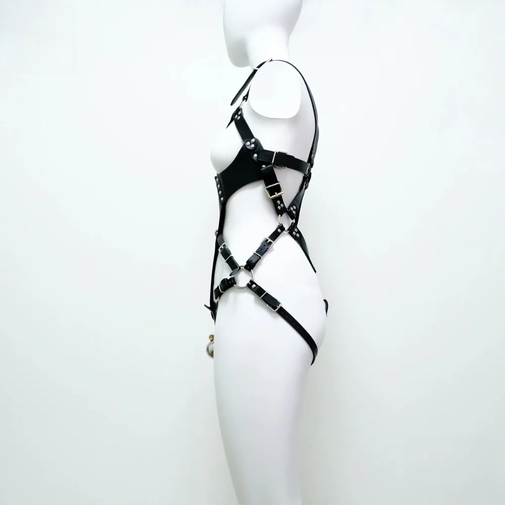 Full Body Auxiliary Restraint Harness for Men Chastity Belt Bondage Gear Original Design Black One Size Waist 96cm BDSM Sex Toys - view 3