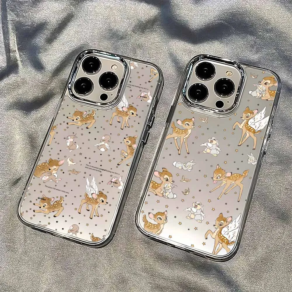 ديزني كارتون بامبي فوندا لابل آيفون 17 17Air 16 16E 15 14 13 12 XS XR Pro Max Plus حافظة هاتف شفافة كابا