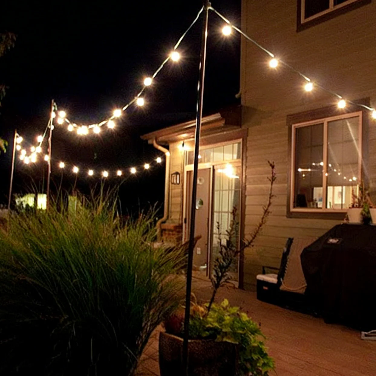 

Уличные гирлянды G40 для патио, 25 прозрачных лампочек, 8 м, водонепроницаемые, для украшения двора, бистро, свадеб