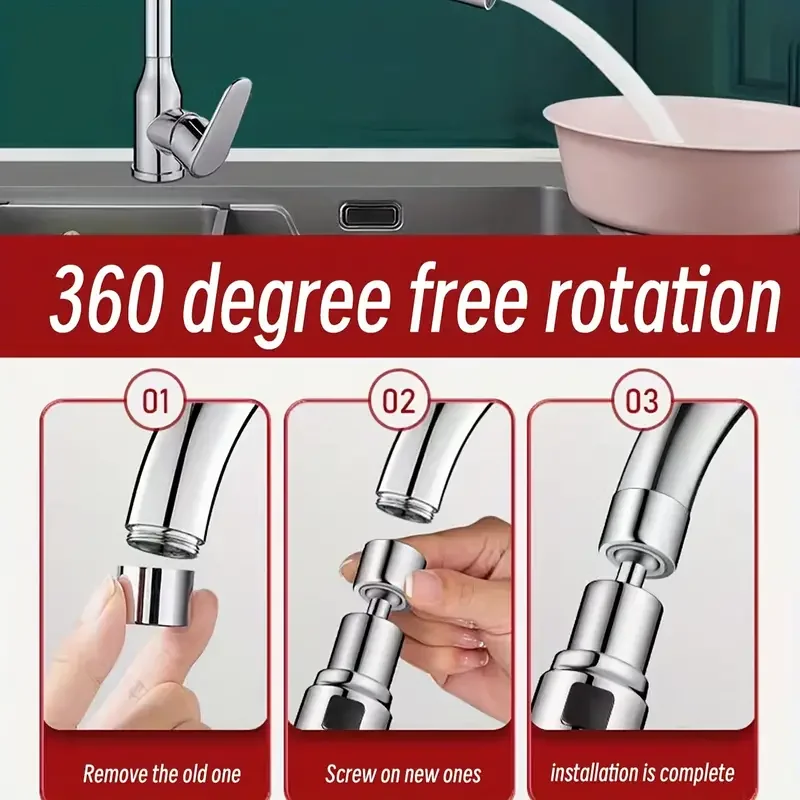 Kitchen Taps Splashproof Head Spout Universal Extender Faucet Extended Bubbler Universal Faucet Universal Connector