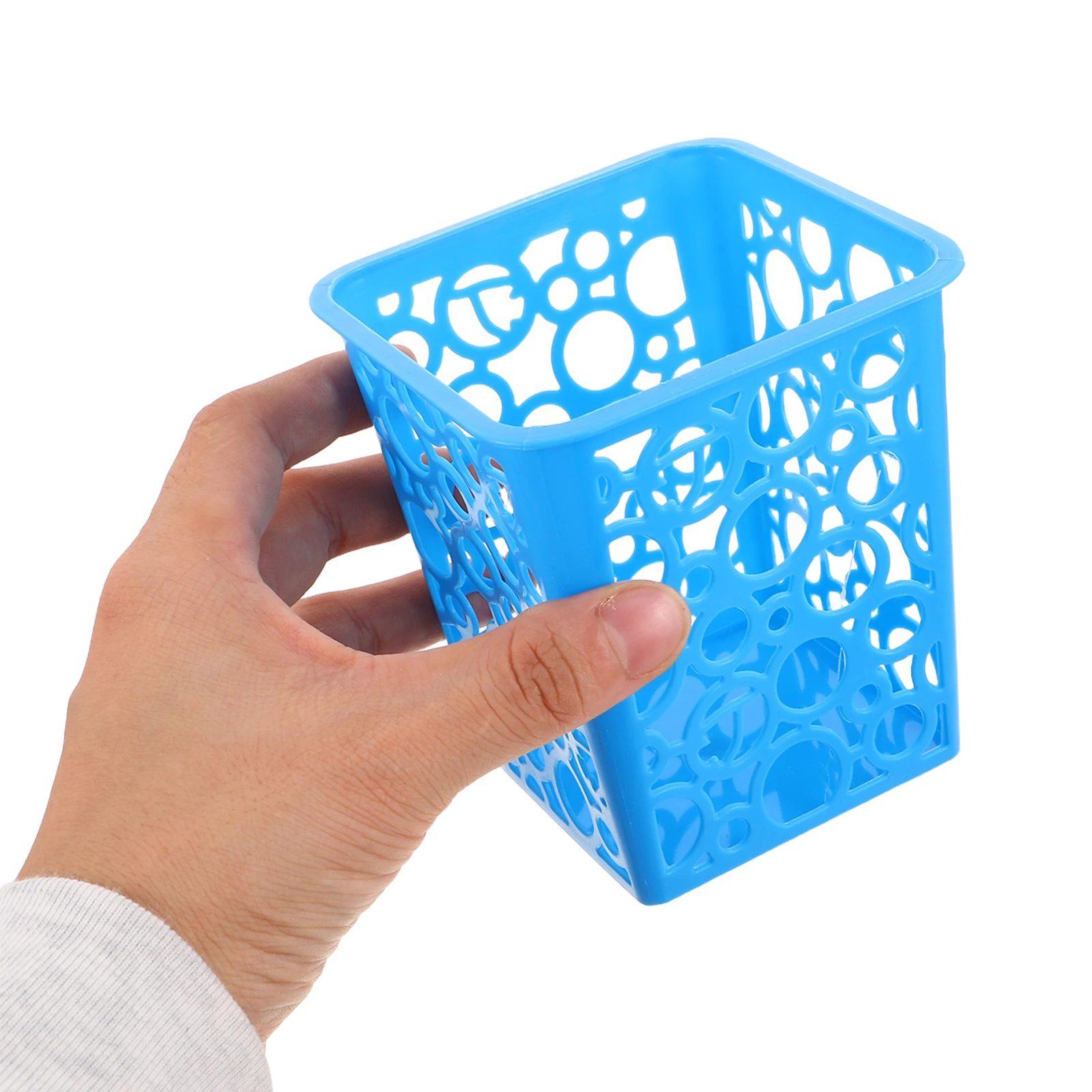 

8Pcs Desktop Storage Basket Square Pencil Holder Multifunctional Stationery Organizer Mini Trash Can School Supplies Desk Tidy