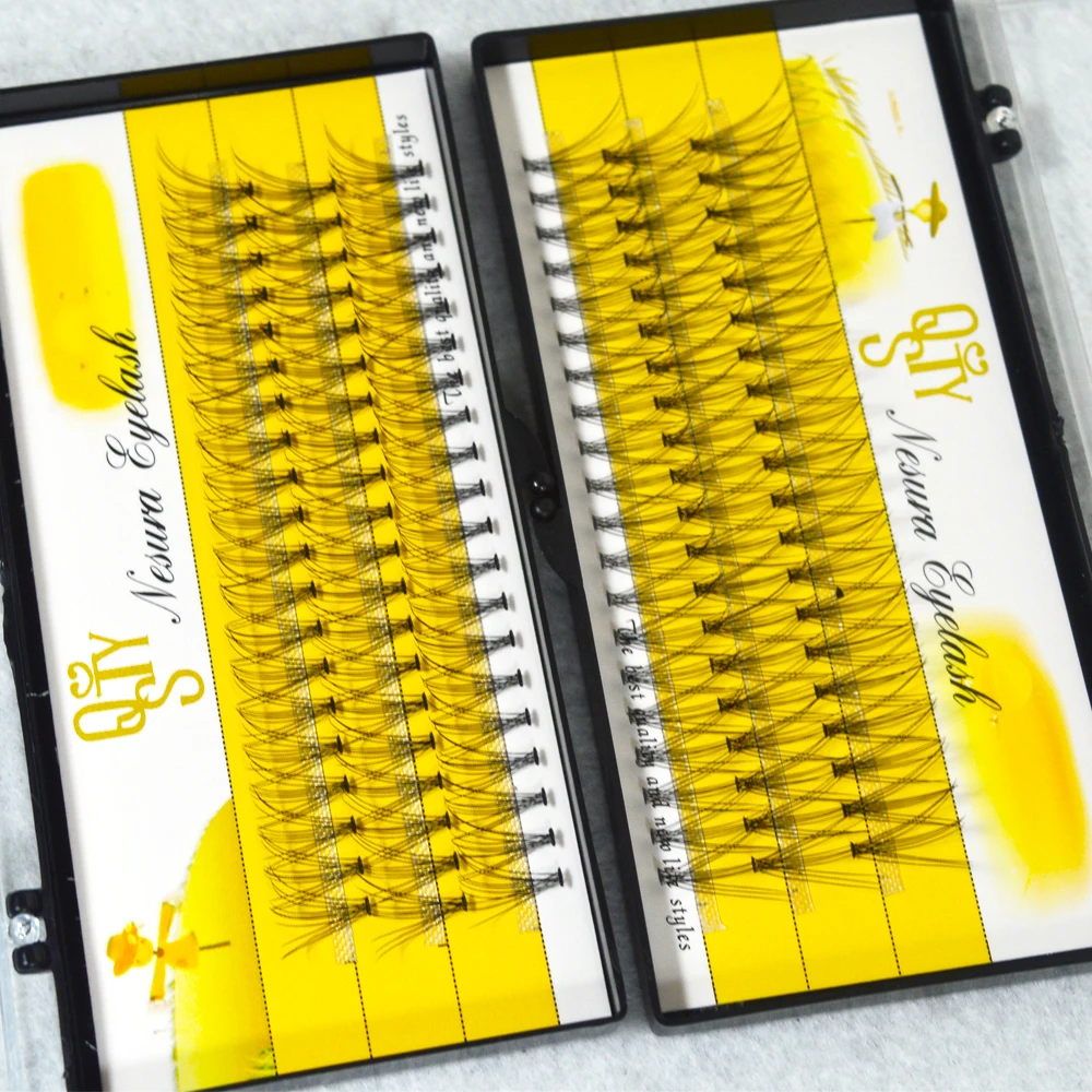 Eyelash 10D 60 cluster grafting eyelashes natural C-roll false eyelashes  individual eyelashes by hand  6-14mm eyelash extension