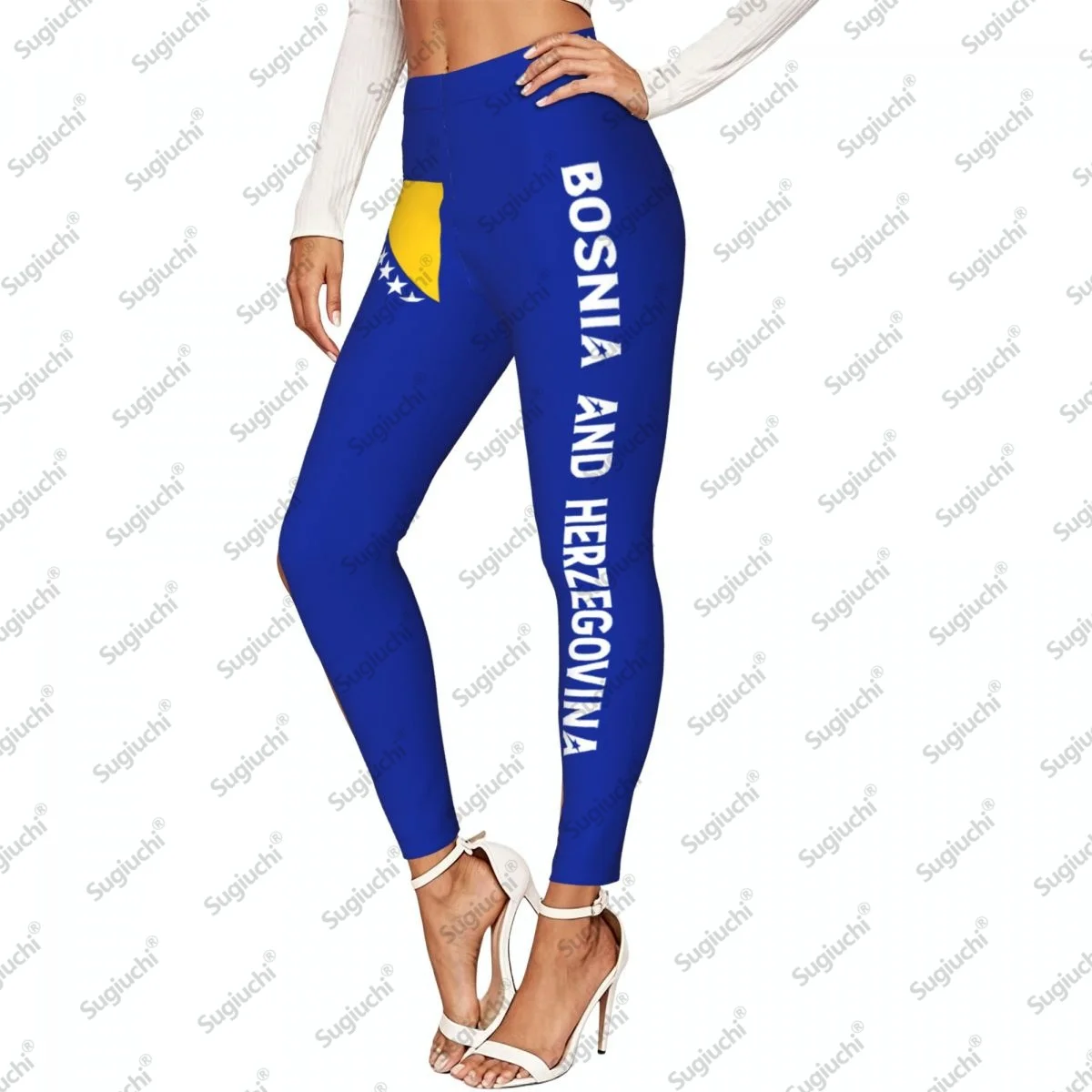 2026 High Waisted Leggings for Women Bosnia And Herzegovi Flag Workout for Girl Soft Running Yoga Pants Lightweight