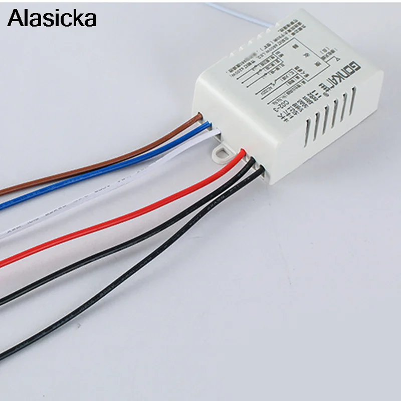 3 Ways 220V Digital Remote Controller Switch for Lighting 3 Channel ON/OFF Wireless Remote Control Switch