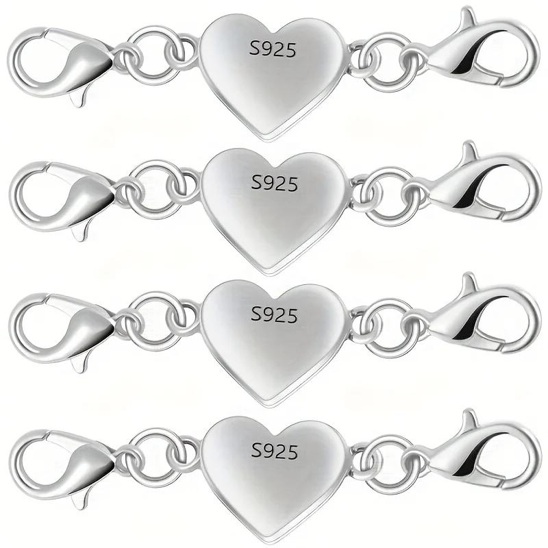 

Heart-Shaped Magnetic Necklace Clasps And Closures, Magnetic Clasp Converter For Jewelry Making Supplies, Chain Extender Connect