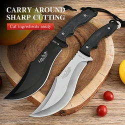 Stainless Steel Straight Knife Portable Outdoor Knife Camping High Hardness Straight Knife Outdoor Portable Knife