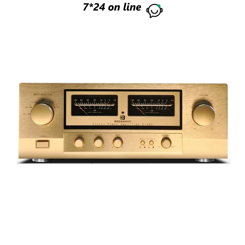 

Clone Accuphase E405 HIFI High-power Gold-sealed Tube Home with Remote Control Fully Balanced Integrated Power Amplifier