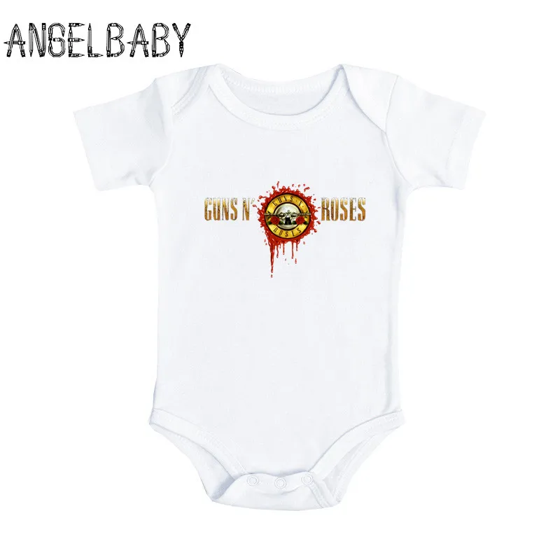 Infant Bodysuits Rock Band Gun N Roses Fashion Newborn Baby Romper Summer Jumpsuit Outfits Onesie Toddler Boys Girls Clothes