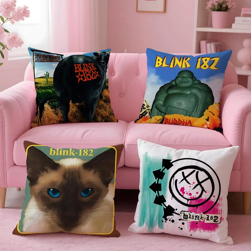 band Blink‑182 Cushion Cover Cushion Cover 4Pcs 50x50 45x45 40x40 Pillowcase Decorative Sofa Home Decor