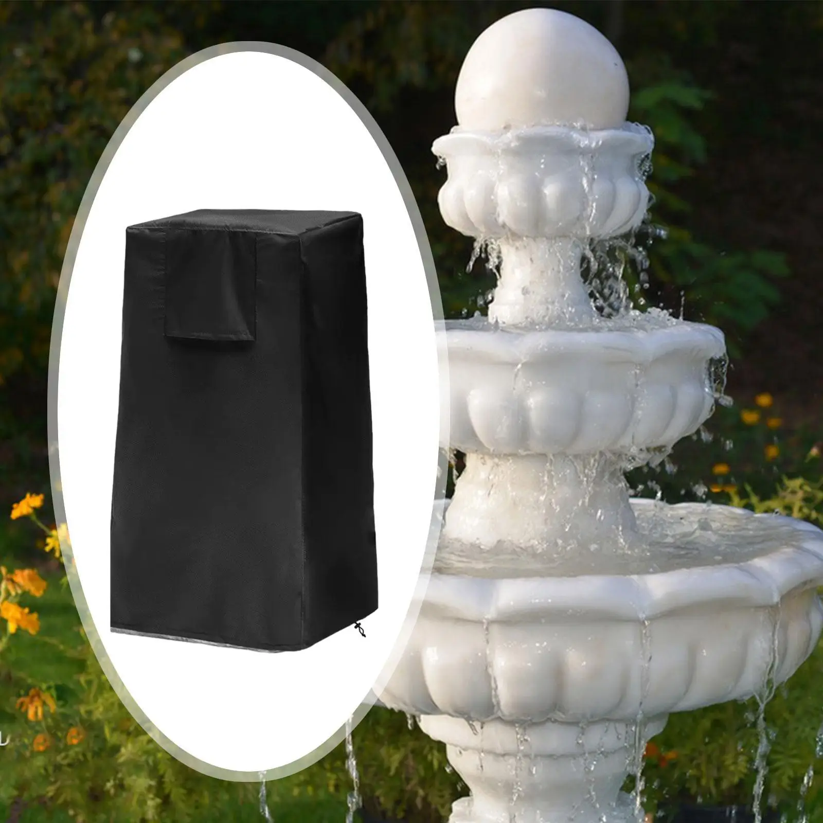 

Garden Fountain Cover Dustproof Oxford Cloth for Courtyard Outdoor Furniture