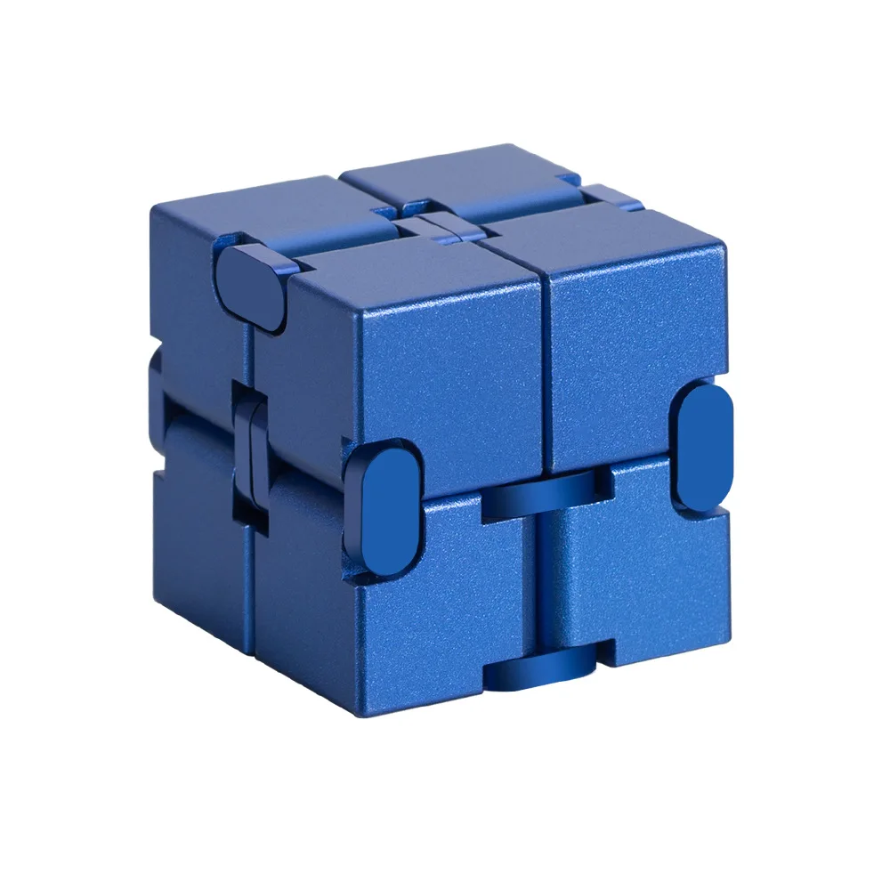 Alloy Infinity Cube para Stress Relief, Brinquedos Educativos Portáteis, Decompress Toys para Crianças e Adultos, Presente de Natal