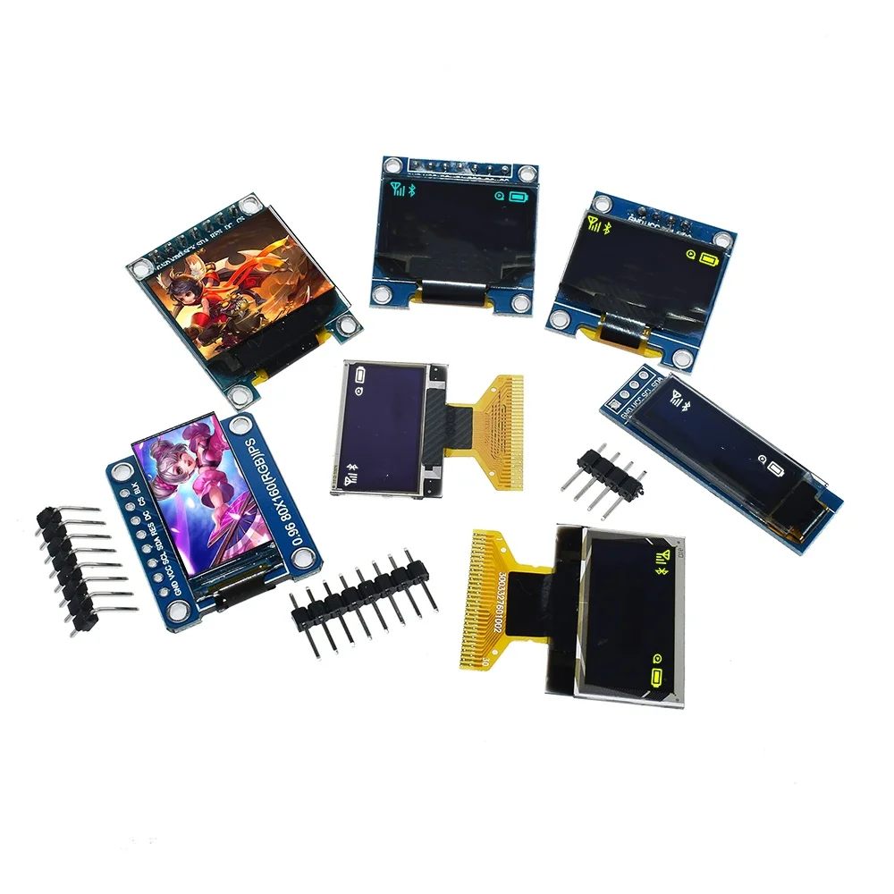 Yellow Blue color 4Pin 7Pin128X64 OLED LCD LED TFT Display Module For Arduino 0.91 0.95 0.96 I2C IIC Serial original