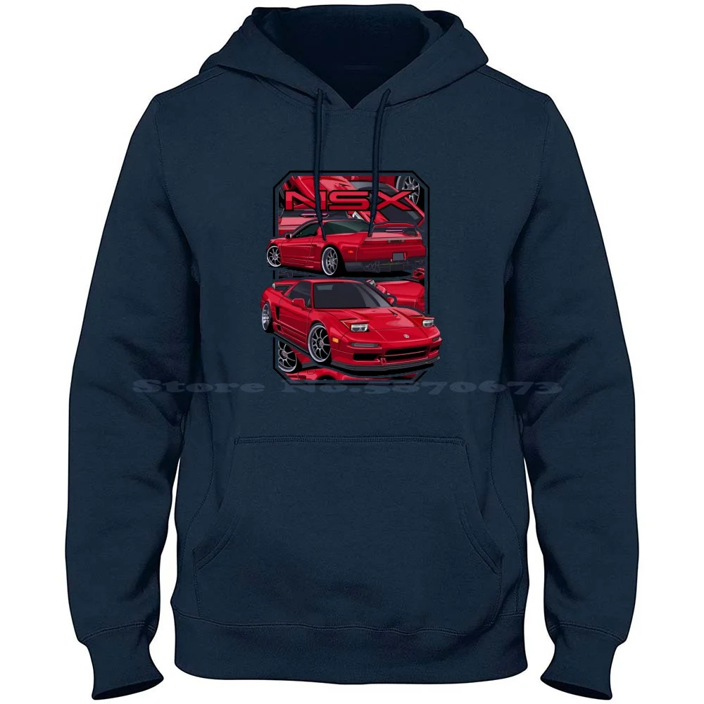 Nsx Essential T-Shirt 100% Cotton Hoodie Nsx Jdm Car Enthusiast Car Lover Car Marchandise Nsx New Nsx Red Car