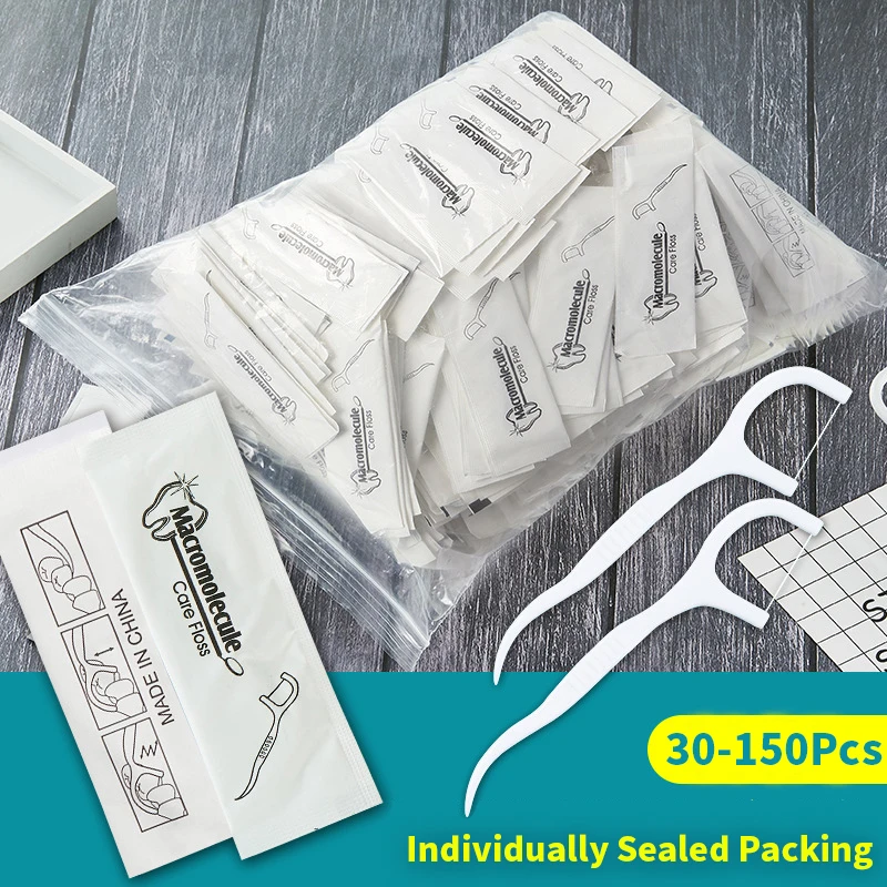 Individually Sealed Packing Dental Clean Flossers with Travel Case Extra Strong Flosser Pick Dental Floss Pick