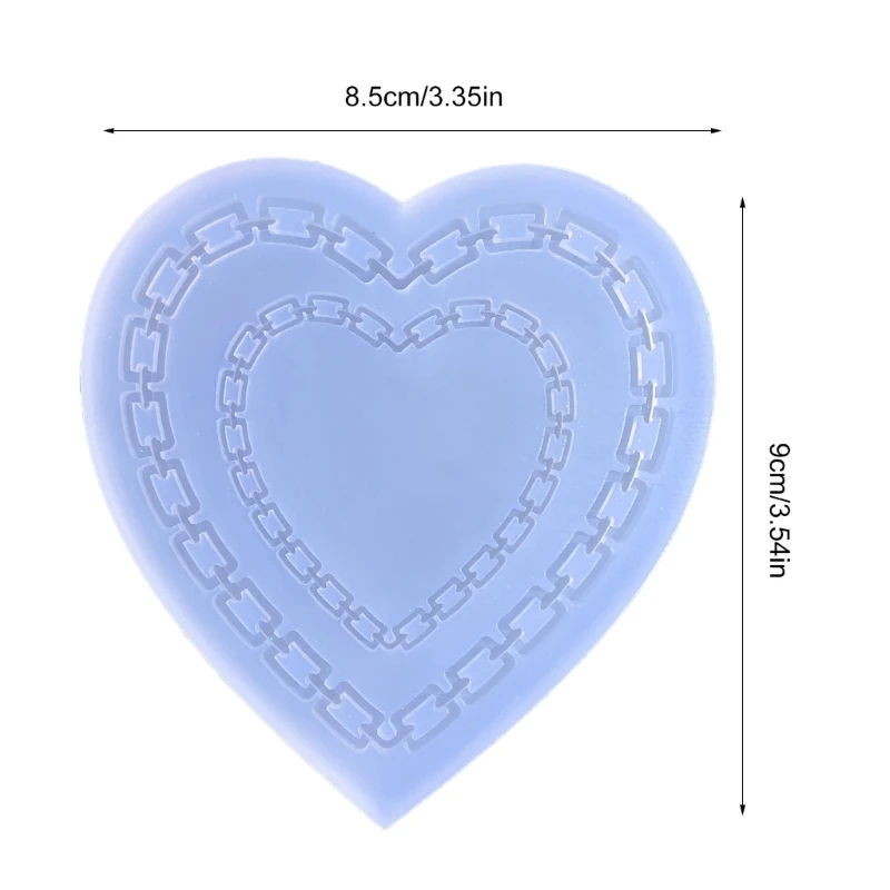 Y1UB Heart Resin Mold Shaker Resin Mold Filler Silicone Shaker Filling Mold for DIY Jewelry Making,Pendant,Keychain