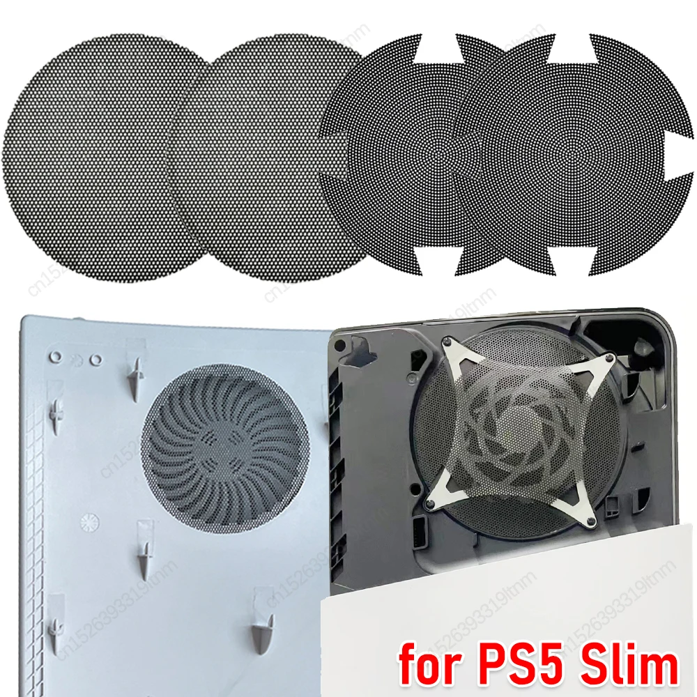 Dust Filter for PS5 Slim Heatsink Fan Anti-Dust Cover Breathable Ventilation Dustproof Mesh for Playstation Slim Accessories