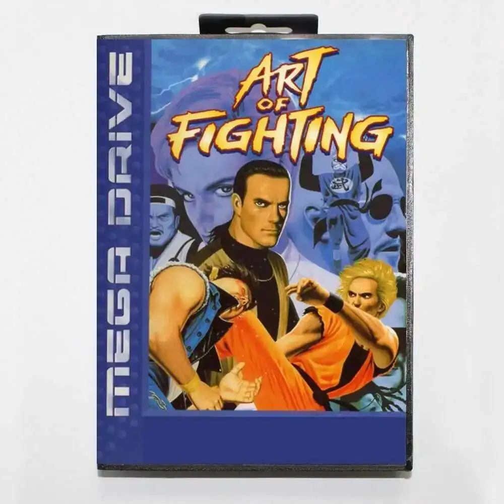 بطاقة ألعاب Art of Fighting MD مع صندوق EUR لنظام Genesis Sega Megadrive 16 بت