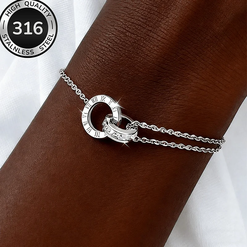 Hochwertiges vergoldetes Edelstahlarmband für Damen, lichtbeständig, eleganter Modeschmuck, für den Alltag und Partys, zartes Geschenk