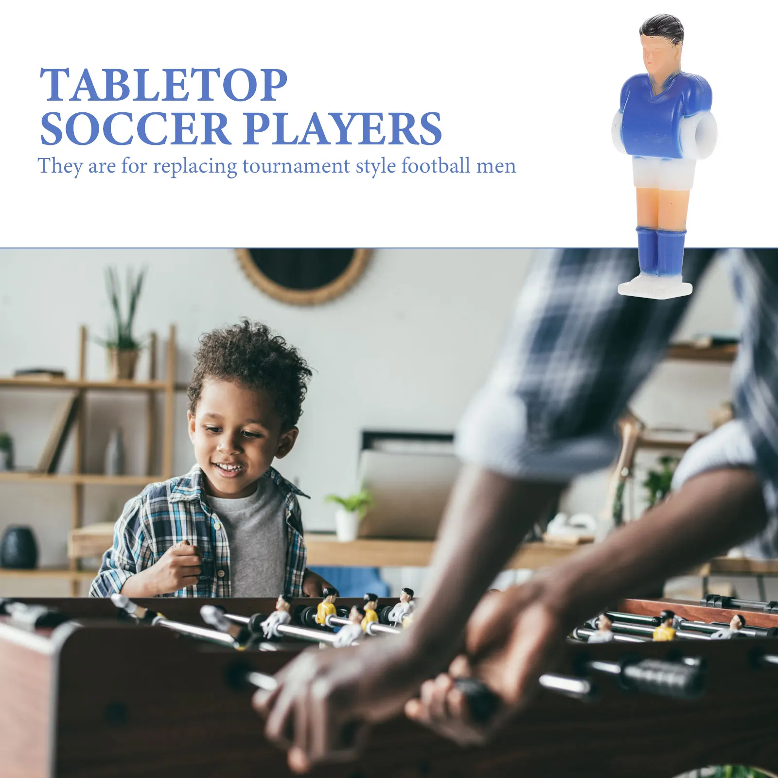 

11 Pcs Foosball Players Plastic Table Soccer Men Standard Size Football Club Accessories Bright Colors Durable Quality Gifts