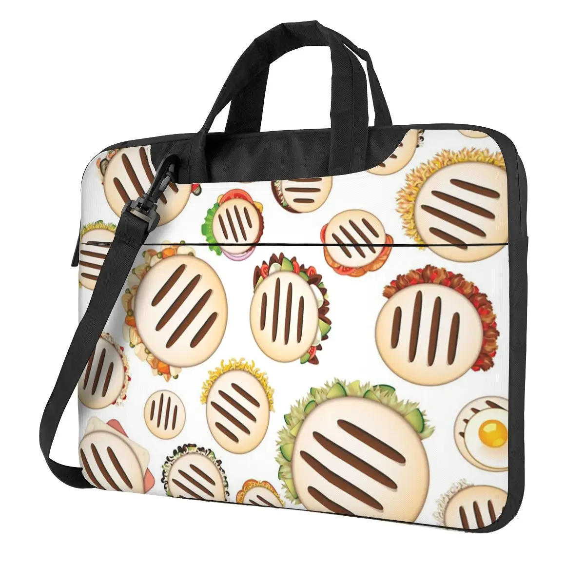 Arepas Pattern Venezuela Crossbody Laptop Bag Case Computer Bag 13 14 15.6 Inch Notebook Pouch for Macbook Pro Lenovo