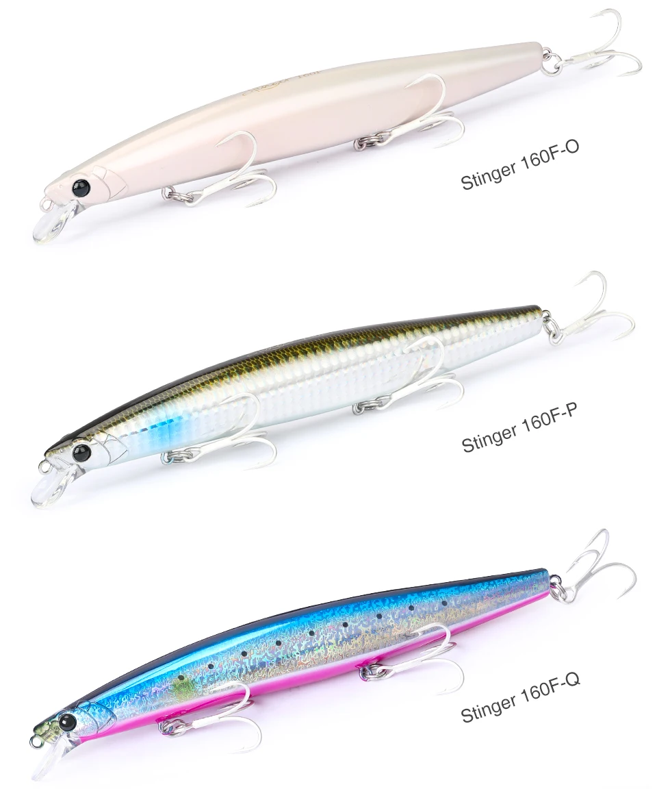 TSURINOYA 160F Ultra-lange Casting Schwimmende Minnow Angeln Köder DW110 STINGER 163mm 31g Meer Angeln Harten köder Piura Seebarsch Köder – Detail 23