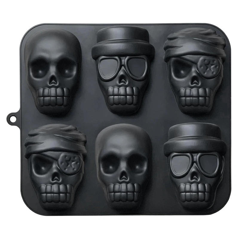 Silicone Skull Cakelet Mold Skull Pirate Cake Tin Baking Pan Halloween Cake Mold Baking Cake Mold