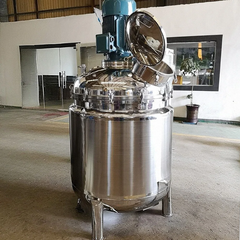 Serbatoio reattore chimico a doppia parete in acciaio inossidabile con agitatore Serbatoio miscelatore elettrico o rivestito a vapore