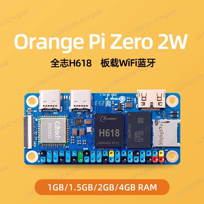 Orange Pi Zero2W H618 Single Board Computer, Support Android & Linux System