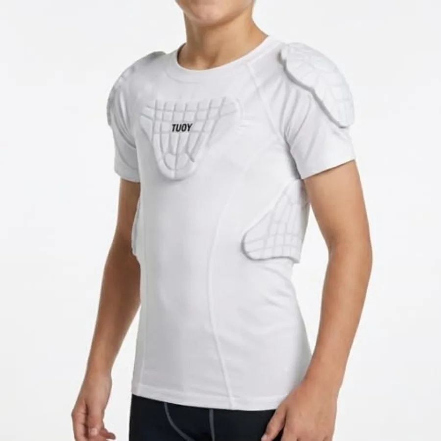 

Youth Heart Guard Boys Child Padded Shirt and Vest Chest Rib Protector for Football Rugby Sports Competition